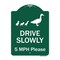 Signmission Drive Slowly 5 Mph Please W/ Duck & Ducklings Walking Graphic Alum Sign, 24" x 18", GW-1824-9979 A-DES-GW-1824-9979 - alternate 1